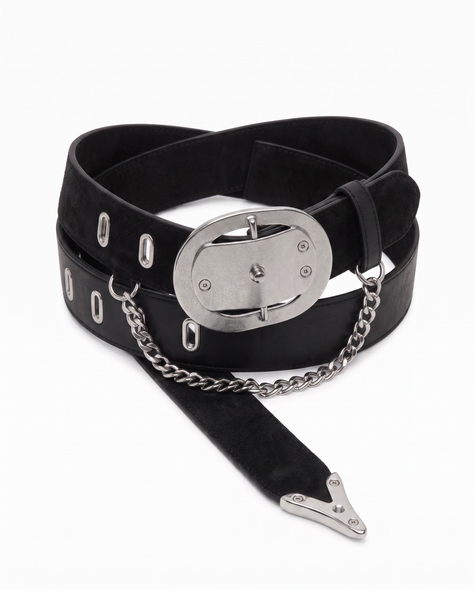 Chrome Leather Belt, view 1