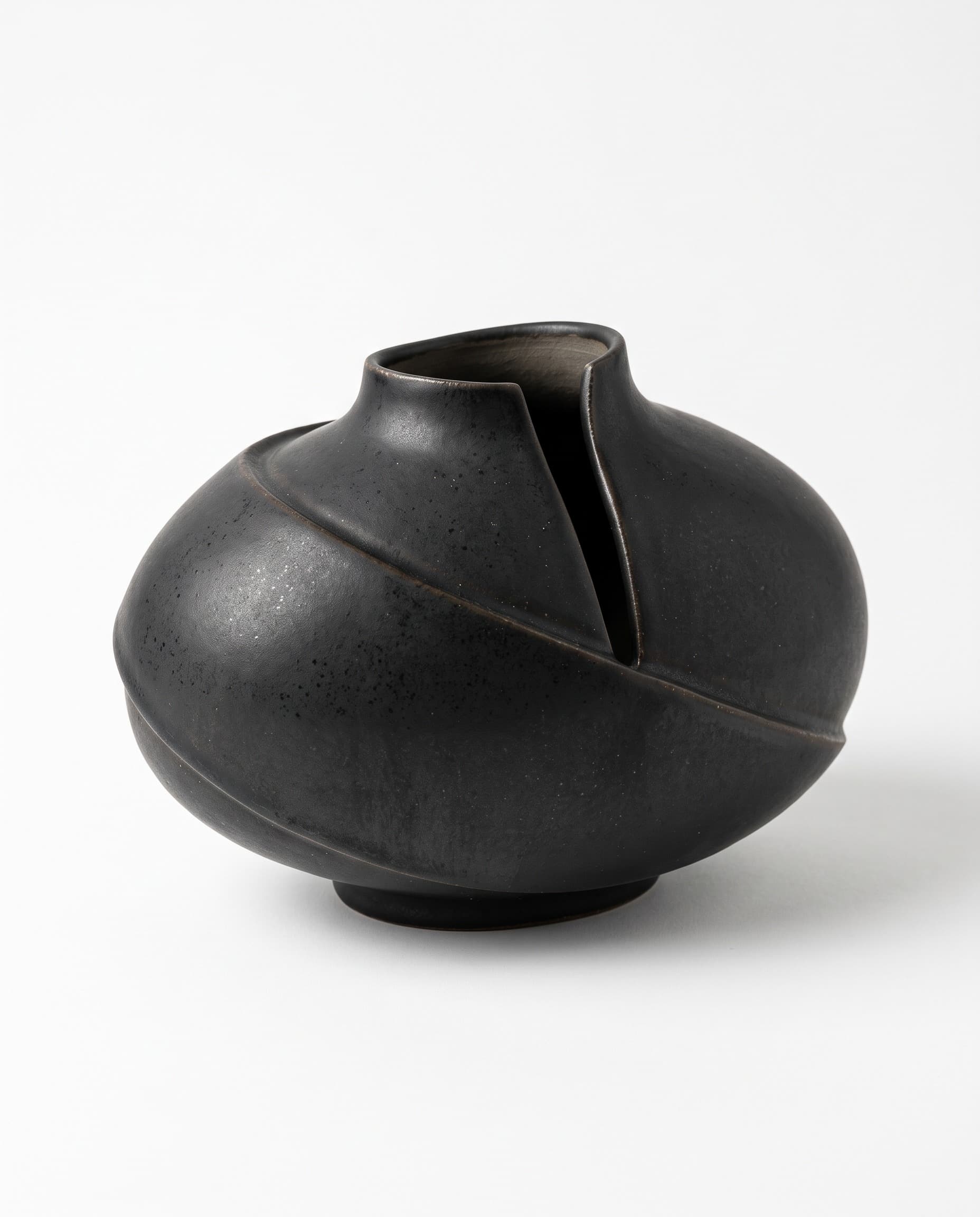 Black Ceramic Vessel, view 2